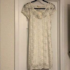 White mini dress. NWT